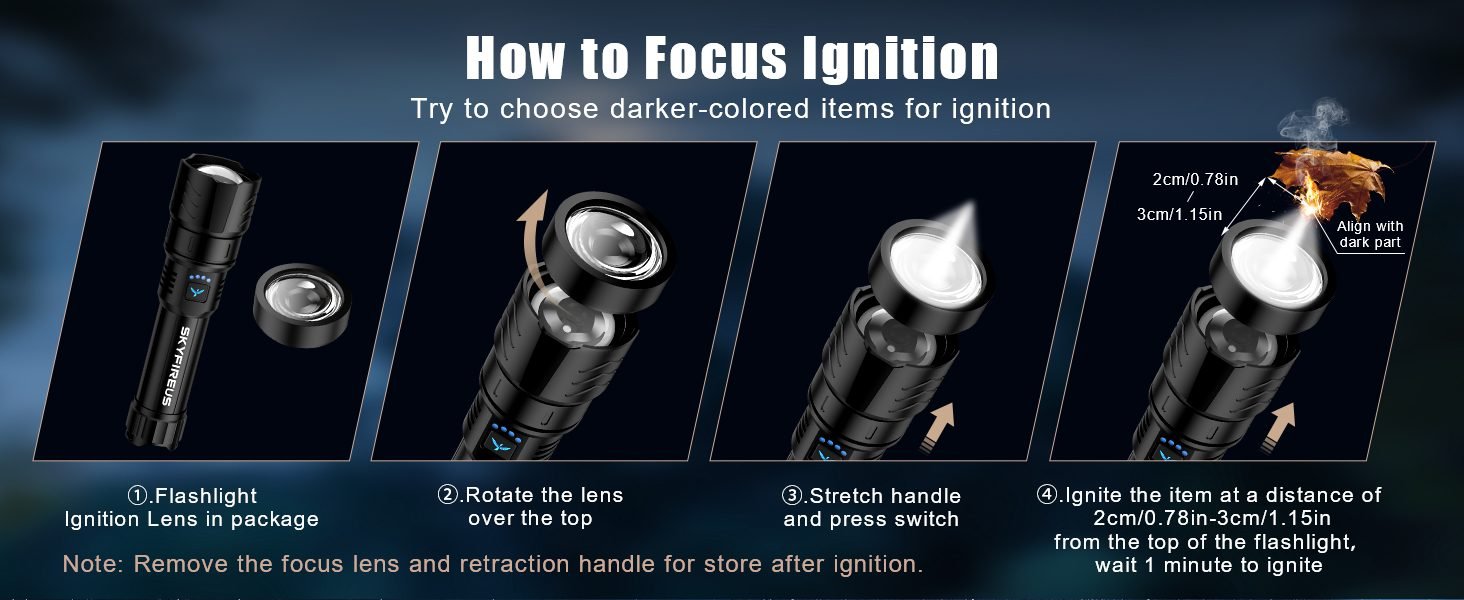 Rechargeable Flashlight High Lumens