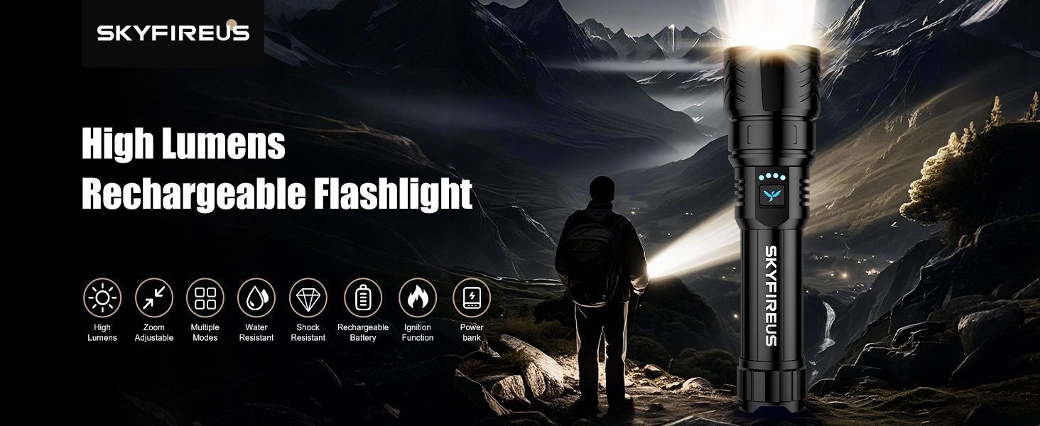 SKYFIRE LED Flashlight High Lumens