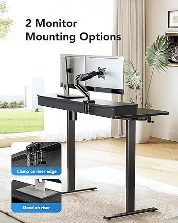 standing desk with C-Clamp Mount Compatible