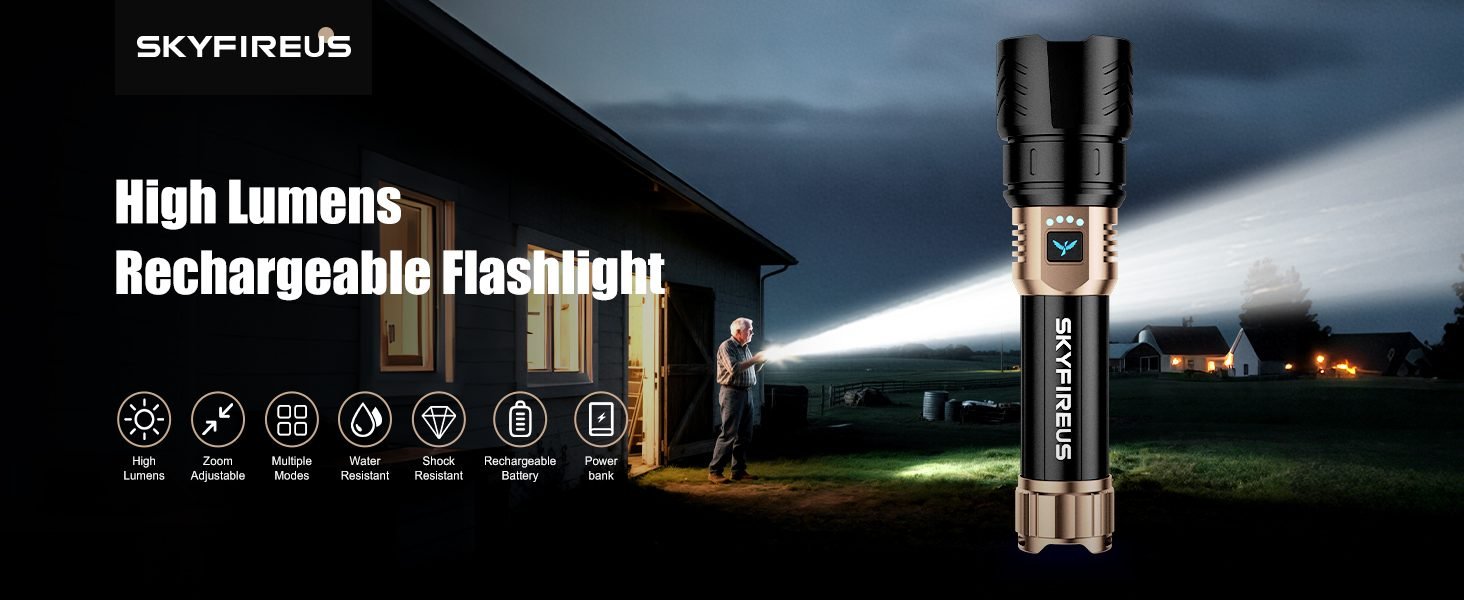 SKYFIRE LED Flashlights High Lumens
