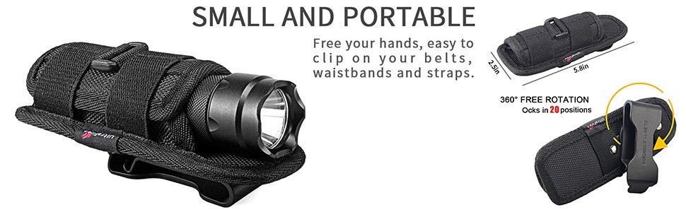 360° Free RotationFlashlight Holster