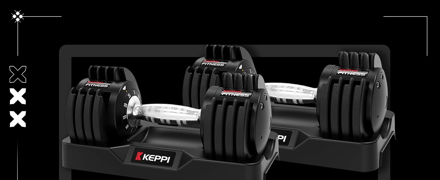 Keppi adjustable dumbbells set