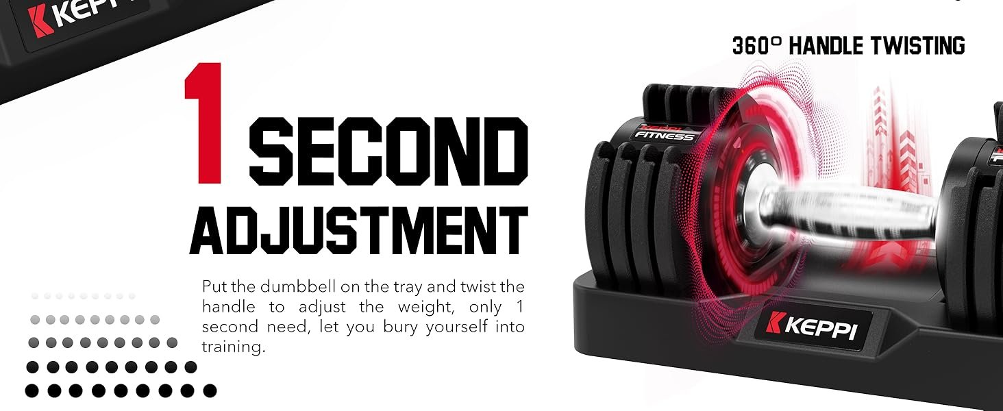 Keppi adjustable dumbbells set