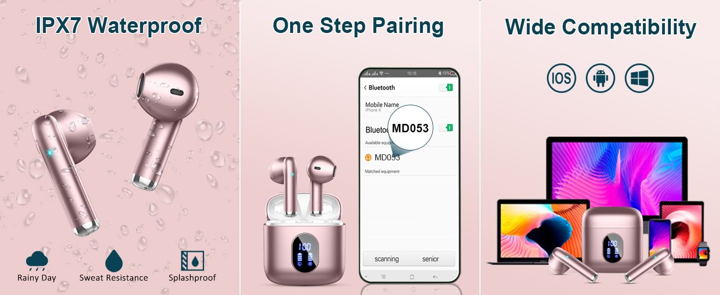 bluetooth earphones headphones with mic