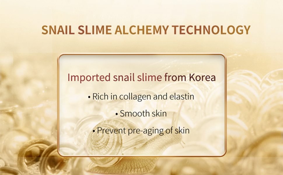 This Skincare Set lmported snail slime from Korea