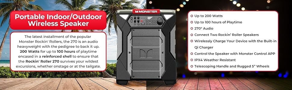 Portable indoor outdoor wireless speaker