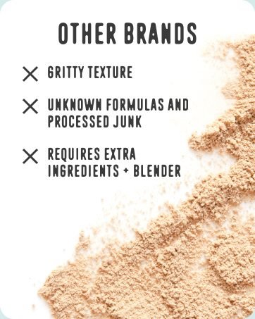 Other brands lack clean electrolyte powder and have gritty texture with extra ingredients.