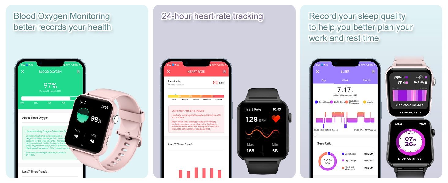 Blood Oxygen(SpO2)//Heart Rate/Sleep Monitor