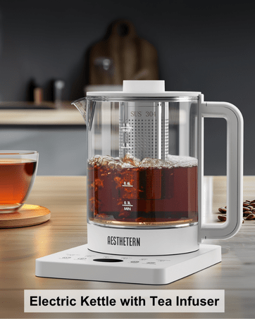 electric tea kettle white