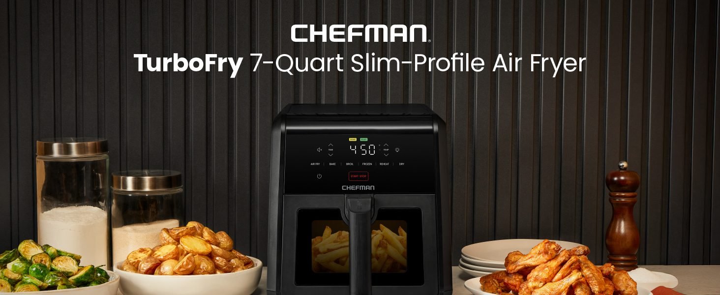 TurboFry 7 Quart Slim-Profile Air Fryer