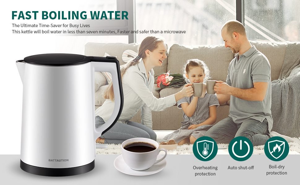 1.5 Liter 1000W Electric kettle Water Heater for Fast Boil Water