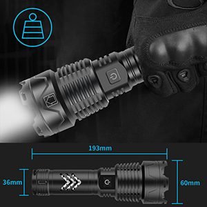 rechargeable flashlight brightest flashlight high lumen flashlights Handheld Flashlight