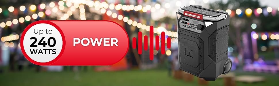 240 watt portable outdoor speaker