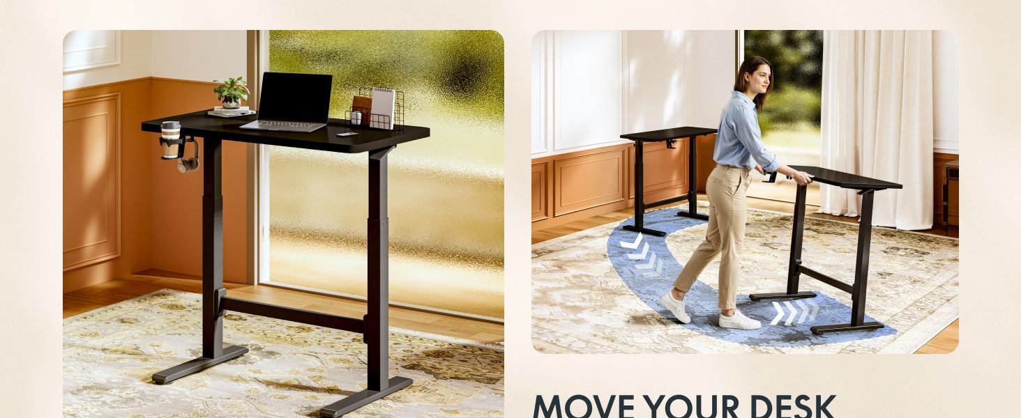 mobile standing desk for small spaces