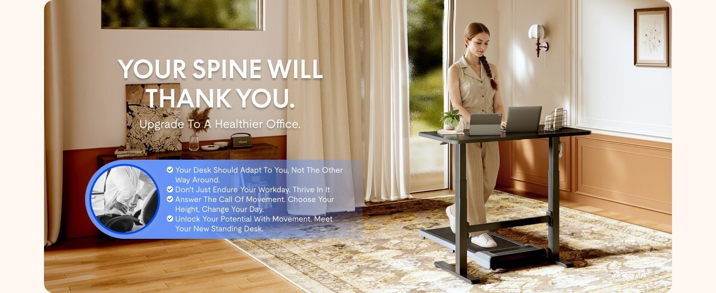A reliable sit-stand solution for working from home, studying, or light creative tasks.