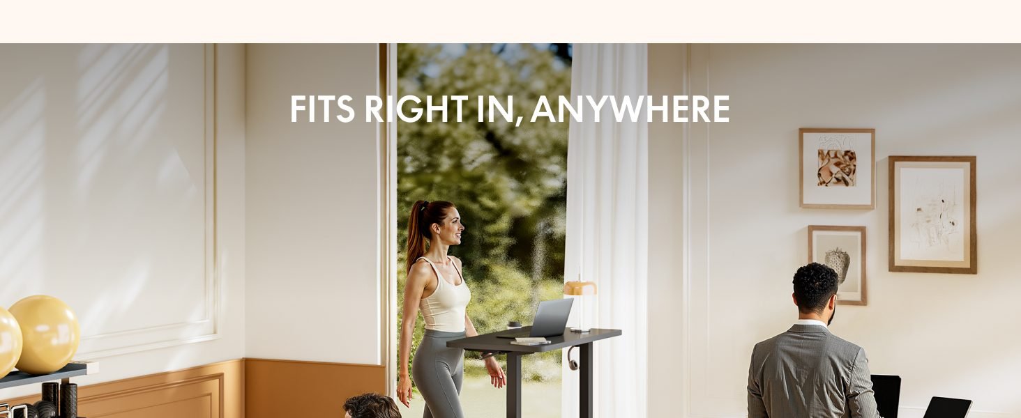 mobile standing desk moves easily from room to room. Ideal for creating a mobile workstation