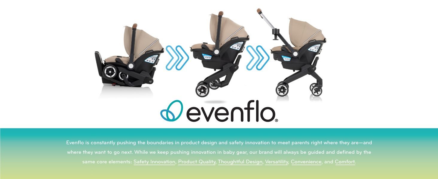 Evenflo Shyft DualRide Infant Car Seat Stroller Combo - Topaz
