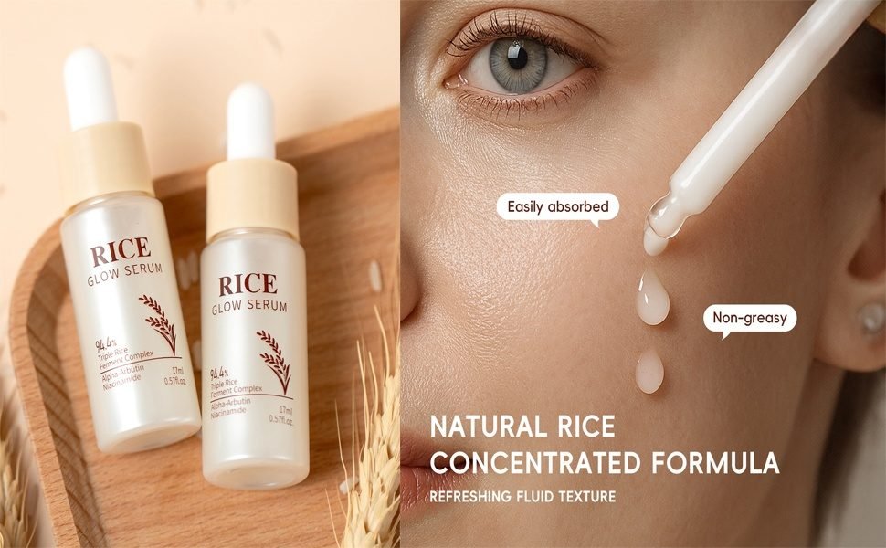 Rice facial essence deeply nourishes the skin, leaving it radiant