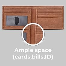 id window note comparment wallets gift for men