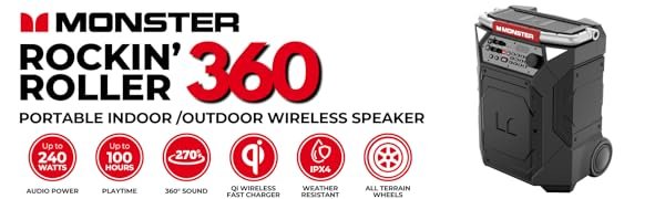 Rockin Roller 360 Indoor Outdoor Portable Speaker