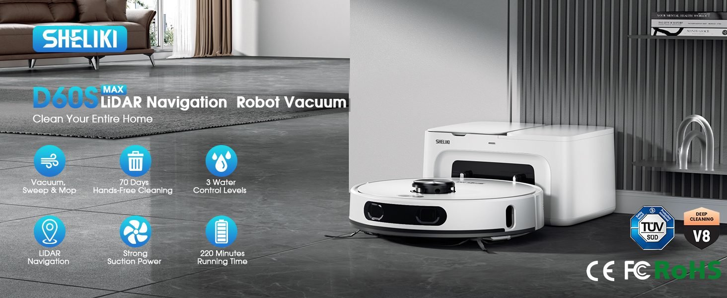 01-robot vacuum 70 Days Hands-Free Cleaning